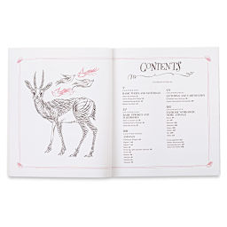 Calligraphic Drawing - Inside spread showing Table of Contents
