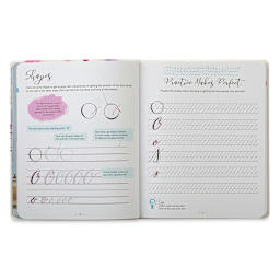 Secrets of Modern Calligraphy - Spread about making and practicing Shapes
