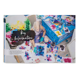 Alcohol Ink: Step-By-Step Techniques for Ink-Based Fluid Art - inside page showing artist at work