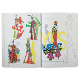 Fashion Illustration & Design - Spread of finished colorful fashions
