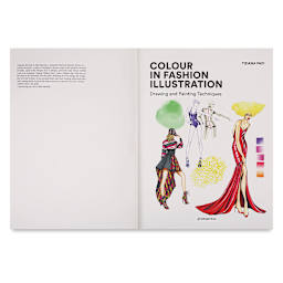 Colour in Fashion Illustration - inside Title page and Dedication leaf
