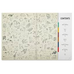 Big Book of Drawing Animals - Inside spread showing Table of Contents