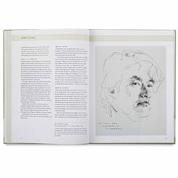 Lessons in Masterful Portrait Drawing - Inside spread showing partially drawn face