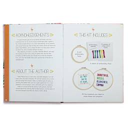 Cross Stitch The Golden Girls - Spread showing contents of Kit