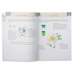 Art Starts with a Line - Inside spread discussing drawing materials