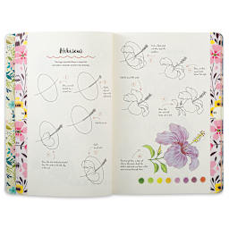 Ten-Step Drawing: Flowers - Showing 10 steps to draw a Hibiscus
