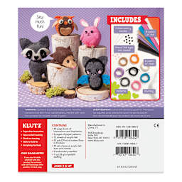 Klutz Sew Mini Animals - Back of Craft Kit package
