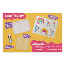 Klutz Rainbow Daydream Soap Kit (back of packaging)