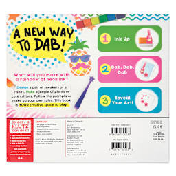 Klutz Neon Stencil Art, back of packaging