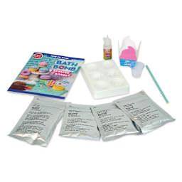 Klutz Bath Bomb Scented Bakery Kit, kit contents