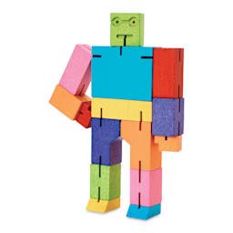 Areaware Cubebot Classic Wooden Figure - Multicolor