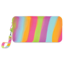Iscream Tie Dye Popper Pencil Case - Rainbow (back of case)