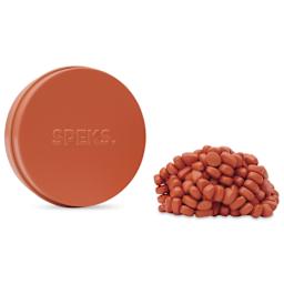 Speks Crags Magnetic Fidget Putty - Coral, next to tin