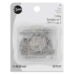 Dritz T-Pins - 1-1/2", Pkg of 35, front of the packaging