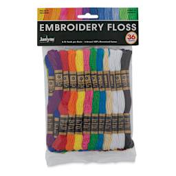 Janlynn Embroidery Floss Pack, Primary, Pkg of 36 Outside of Packaging