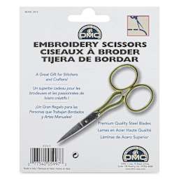 DMC Embroidery Scissors - 3-3/4" back of packaging