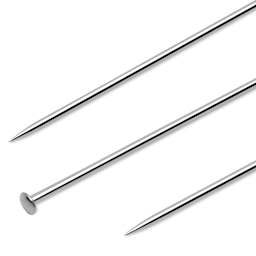 Dritz Dressmaker Pins - 1-1/4", Pkg of 200 close-up of pin parts