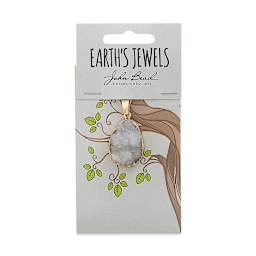 John Bead Earth's Jewels Semi-Precious Pendant - White, 21 mm