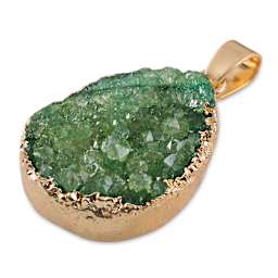 Earth's Jewels Semi-Precious Pendants - Closeup of 21 mm Teal Agate