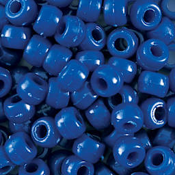Creativity Street Plastic Pony Beads - Blue, close-up