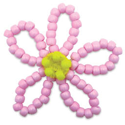 Creativity Street Plastic Pony Beads - finished flower example