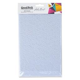 John Bead GoodFelt Beading Foundation - White, 4 sheets, 5" x 8" front of packaging