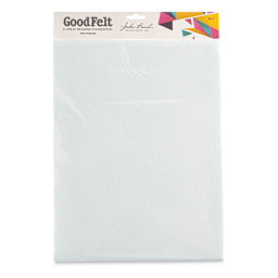 John Bead GoodFelt Beading Foundation - White, 4 sheets, 8-1/2" x 11" - front of packaging