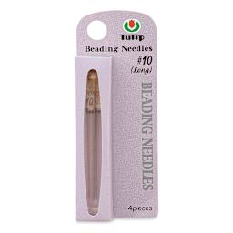 Tulip Needle Company Beading Needles - Size 10, Long, Pkg of 4, front of the packaging