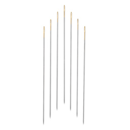 Beading Needles - Seven Size 10 Needles shown upright
