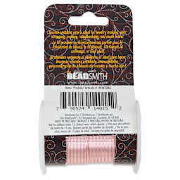 Beadsmith Wire Elements Tarnish-Resistant Wire - Rose Gold, back of the packaging