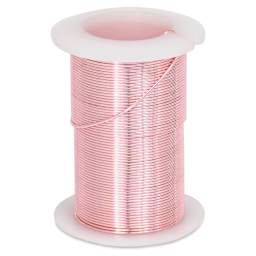 Beadsmith Wire Elements Tarnish-Resistant Wire - Rose Gold, spool in upward position