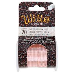 Beadsmith Wire Elements Tarnish-Resistant Wire - Rose Gold, front of the packaging