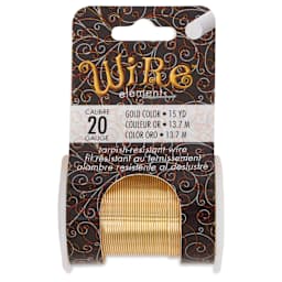 Beadsmith Wire Elements Tarnish-Resistant Wire - Gold, front of the packaging