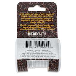 Beadsmith Wire Elements Tarnish-Resistant Wire - Silver, back of the packaging