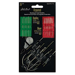 John Bead Multi-Purpose Needles - Front of blister carded Needle package
