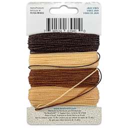 Beadsmith Knot-It Waxed Brazilian Cord - Java Vibes, back of the packaging