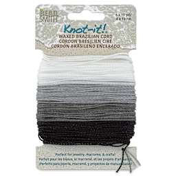 Beadsmith Knot-It Waxed Brazilian Cord - Day and Night, front of the packaging