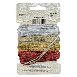 Beadsmith Knot-It Waxed Brazilian Cord - Metallics, back of the packaging