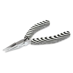 Beadsmith Zebra Chain Nose Pliers, at an angle
