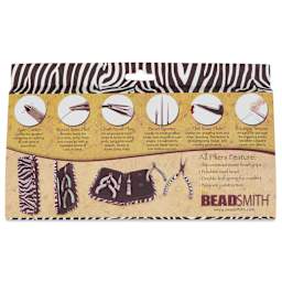 Beadsmith Zebra Tool Kit - Set of 6, back of the packaging