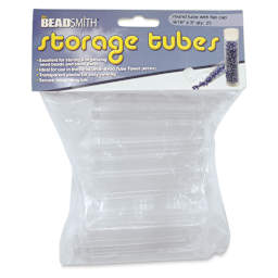 Beadsmith Bead Storage Tubes - Front of package of 25 3" Tubes