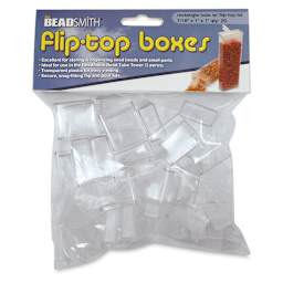 Beadsmith Bead Storage Boxes - Front view of bag of 20 1" tall Boxes