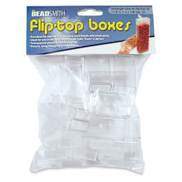 Beadsmith Bead Storage Boxes - Front view of bag of 20 1 7/8" tall Boxes