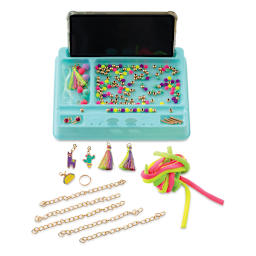 Make it Real Neo-Brite Chains & Charms Kit - Components of Kit shown with Play Tray
