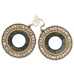 Beadsmith Jewelry Kit - Inner Circle earrings shown completed