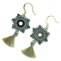 Beadsmith Jewelry Kit - Ocean Wheel earrings shown completed