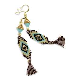 Beadsmith Jewelry Kit - Tassel Tapestry earrings shown completed