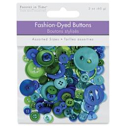 Fashion Dyed Buttons - Meadow, 2 oz (In packaging)