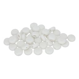 Silicone Cord Lock, White, Round, Package of 48, Out Of Package