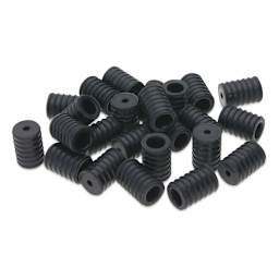 Silicone Cord Lock, Black, Cylinder, Package of 48